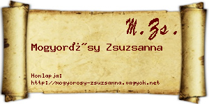Mogyorósy Zsuzsanna névjegykártya