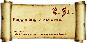 Mogyorósy Zsuzsanna névjegykártya
