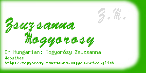 zsuzsanna mogyorosy business card